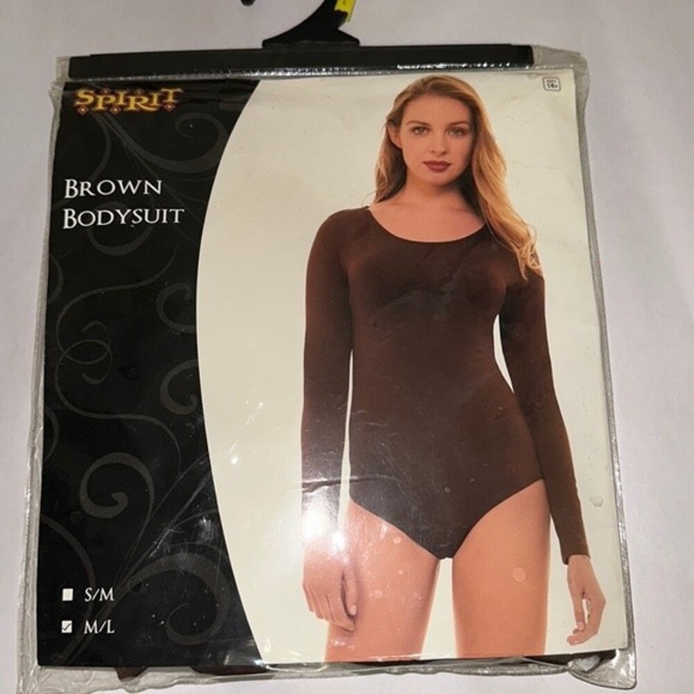 Spirit Halloween Brown bodysuit size M/L NWT